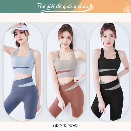 Bộ tập gym, yoga, aerobic mẫu mới 2022 - Thiết kế khỏe khoắn siêu đẹp - Hàng Quảng Châu Cao Cấp (BT22)