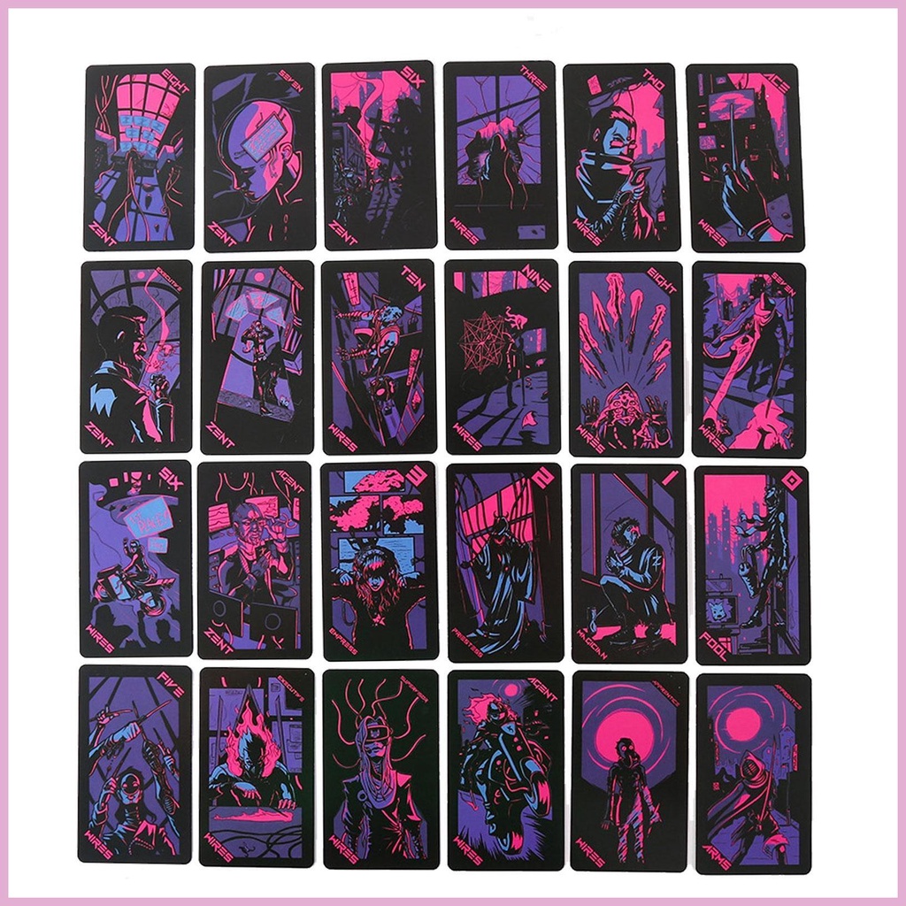 Bộ Bài Tarot Tiếng Anh Oracles Màu Neon Để Bàn Cho Nữ