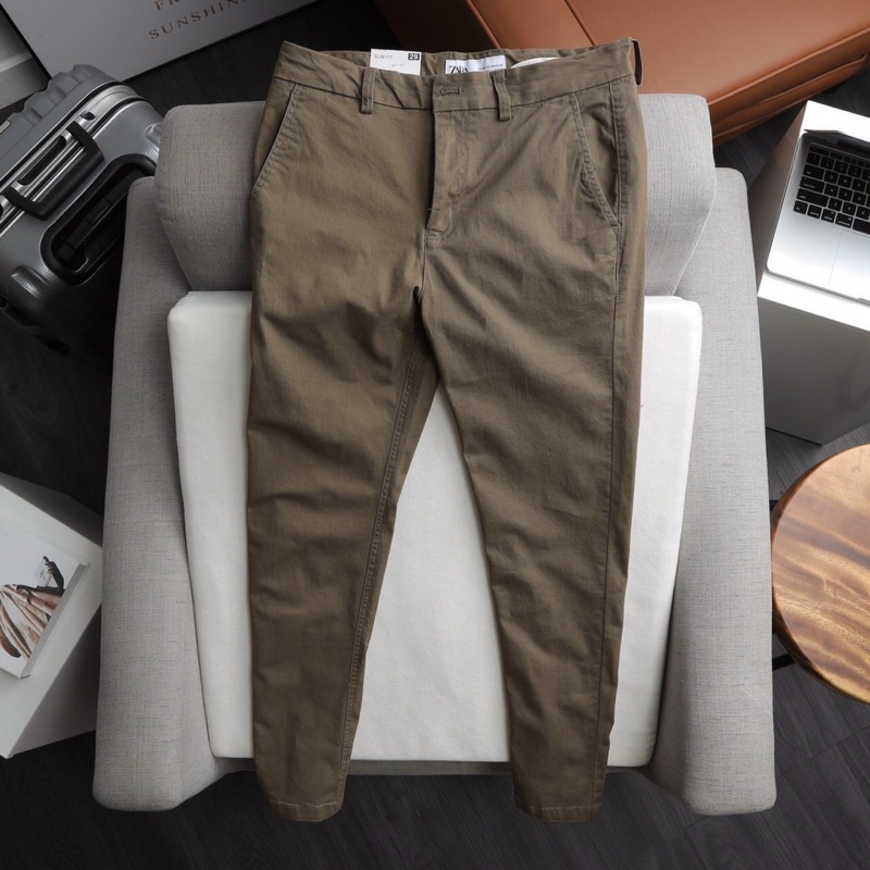 Quần dài kaki nam Zara côn From Slim fit