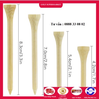 10 cái Tee chơi golf bằng tre - 4 kích thước