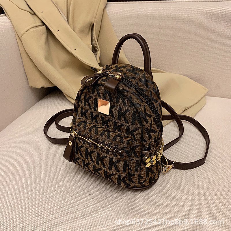 Balo Vải Nữ Đi Học, Balo Nữ Hàn Quốc Thời Trang Ulzzang Vừa Laptop Thêu Chữ K Boobags Boo-016