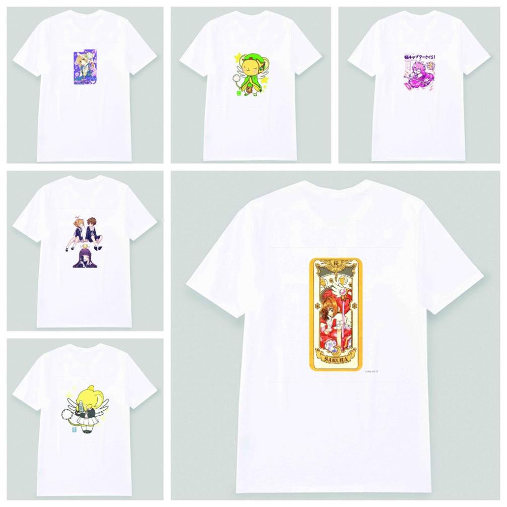 Áo thun in hình Cardcaptor Sakura Thủ Lĩnh Thẻ Bài Sailor Moon Thủy Thủ Mặt Trăng anime chibi