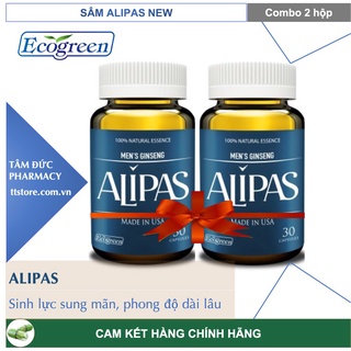  Combo 2 hộp  Sâm Alipas platinum viên uống tăng cường sinh lý nam 