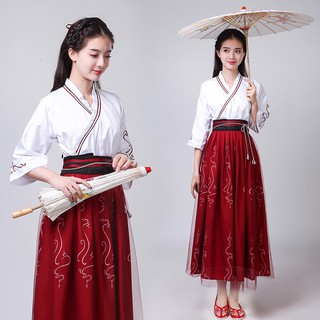 Hán phục cách tân bỉ ngạn váy dài