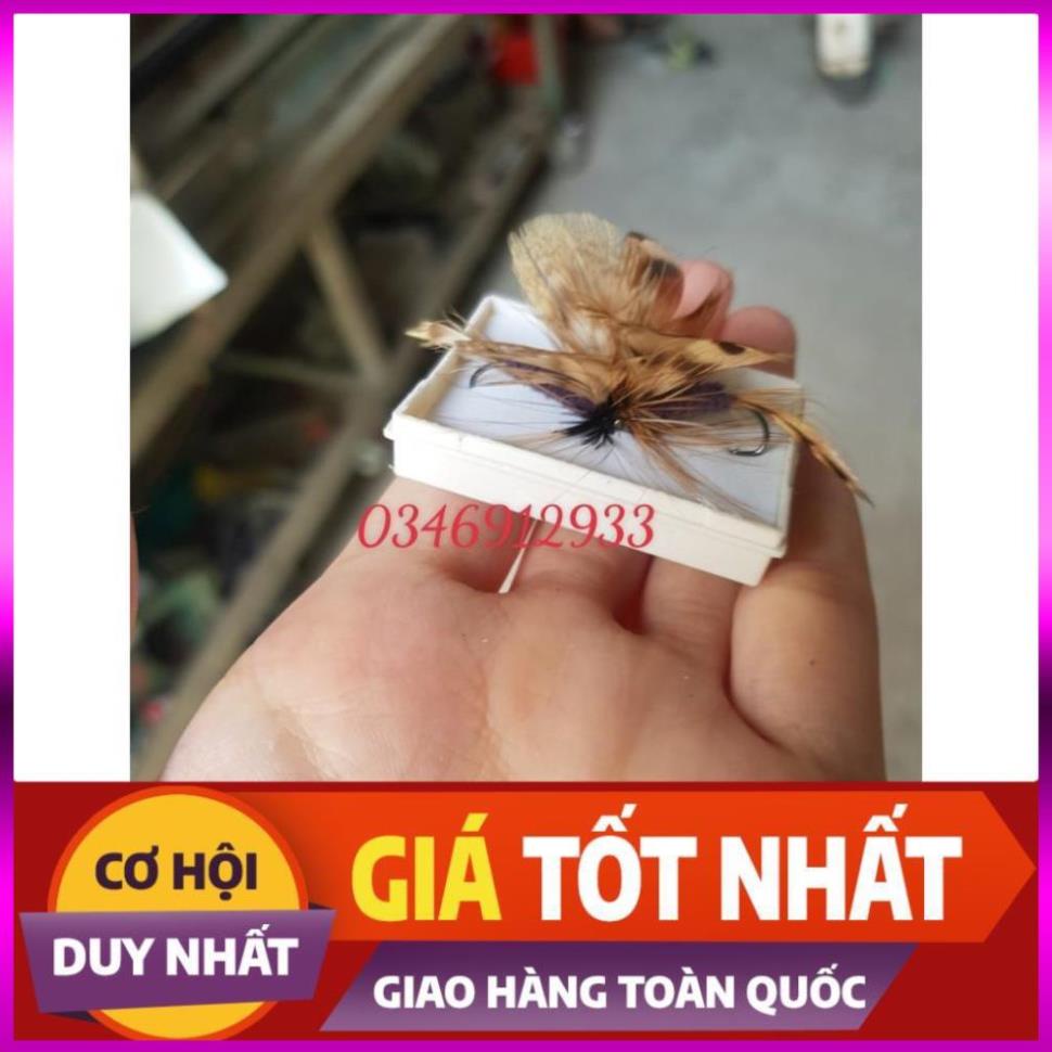 [Xả Kho 3 Ngày] Mồi côn trùng bướm có lông vũ câu cá thiểu, mương, ngão, chày, rô ta, cá suối cho cần ul