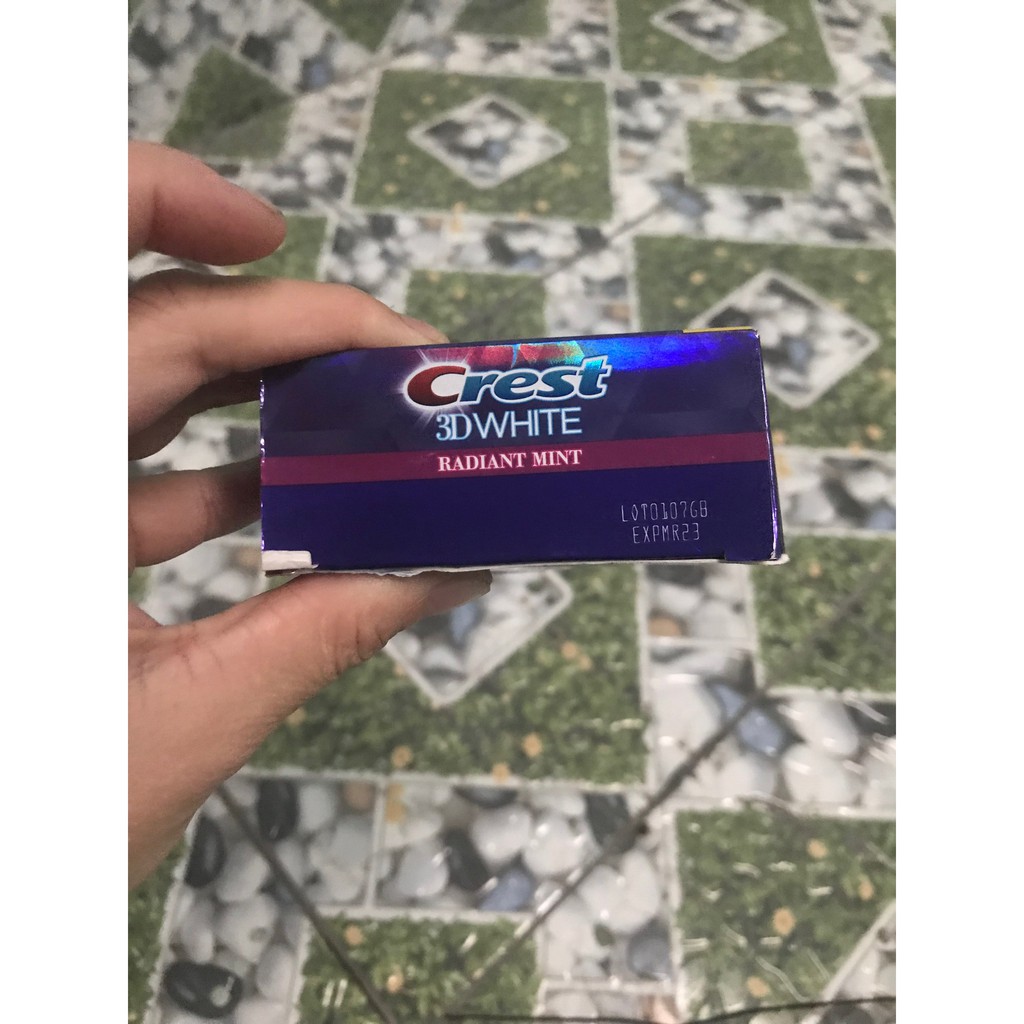 Xả kho - [Hàng Mỹ] Kem Đánh Răng Crest 3D Radiant Mint 116gr date 2023