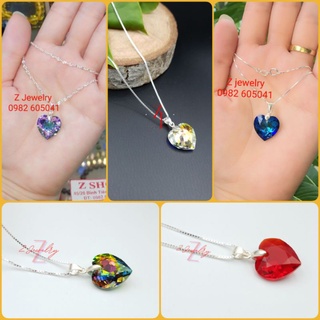 Mặt dây chuyền pha lê Áo cao cấp nhiều màu