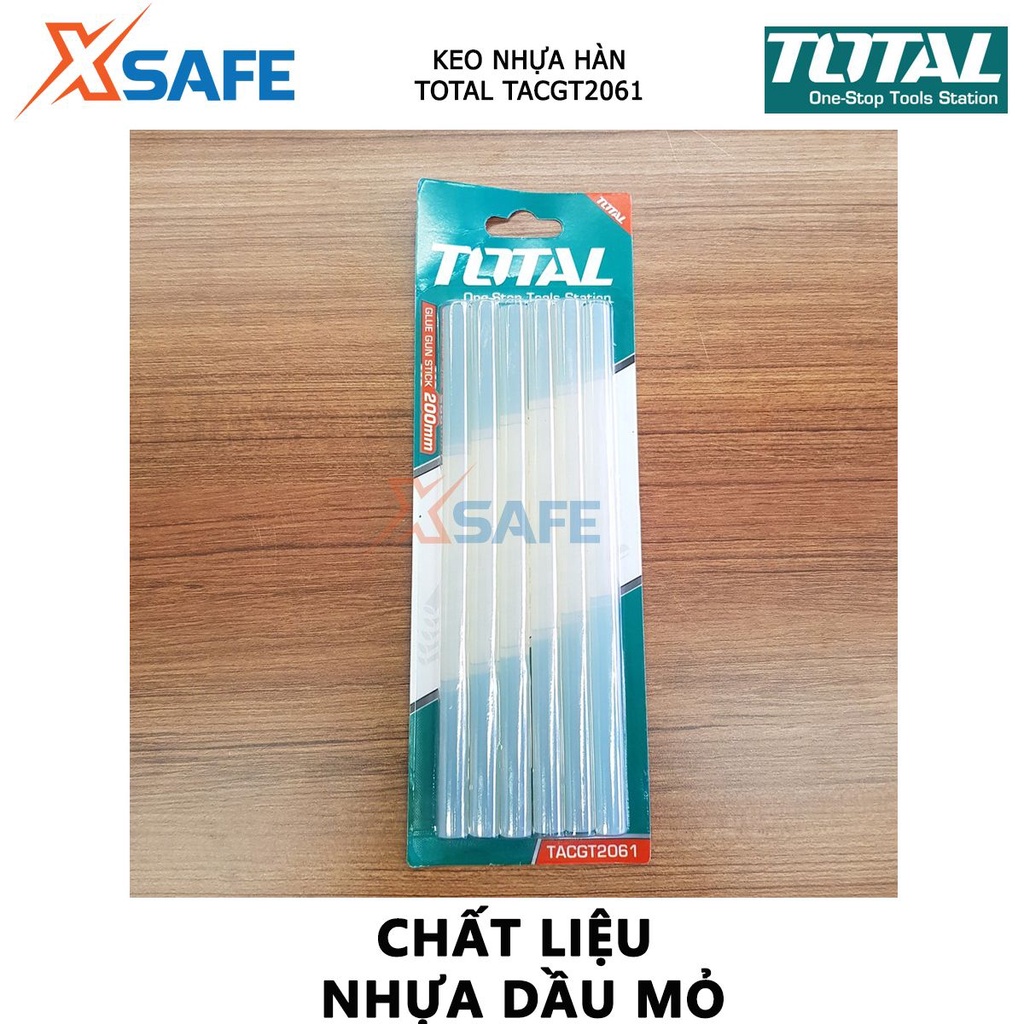 Keo nến TOTAL TACGT2061 Keo nhựa hàn, nhựa dầu mỏ, đường kính 11.2mm, dài 20cm, vỉ 6 cái Bám dính tốt trên bề mặt