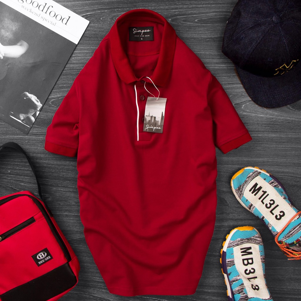 iZ Áo thun Nam cổ bẻ đơn giản - B030 | BigBuy360 - bigbuy360.vn