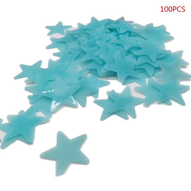 Set 100 ngôi sao dạ quang dán tường trang trí