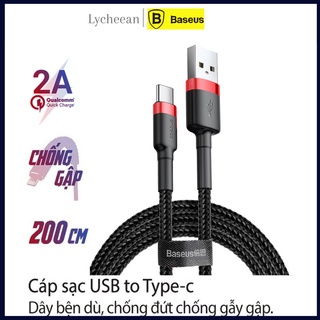 Dây sạc type c baseus - - chính hãng - bảo hành 12 tháng.