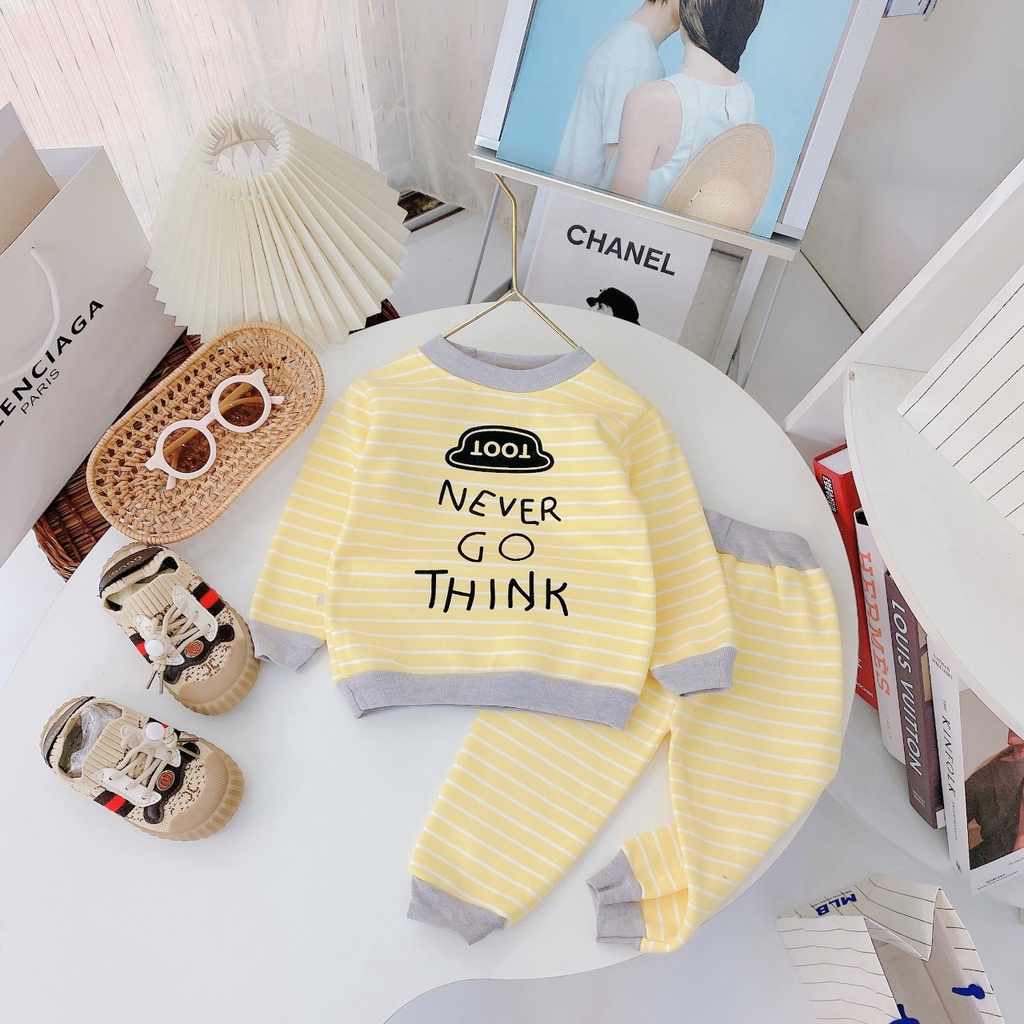 Bộ nỉ bông dài tay TOOT cho bé trai, bé gái 6-16kg