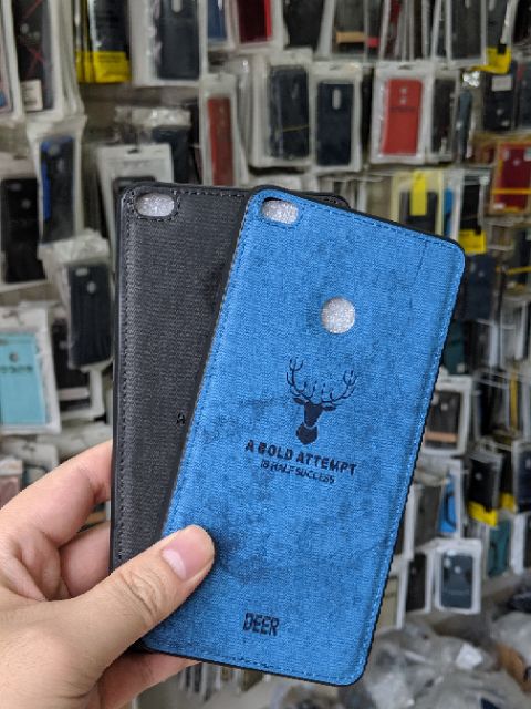 Ốp lưng Xiaomi Mi Max 2 chống sốc vải đầu hươu thời trang cao cấp