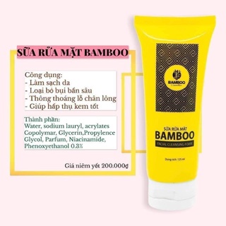 Sữa rửa mặt tinh chất serum bamboo