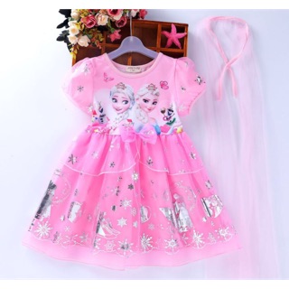 Váy Elsa kim tuyến cho bé gái