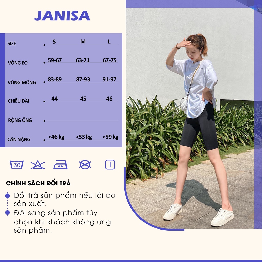 Quần legging nữ lửng short biker thể thao JANISA QS22