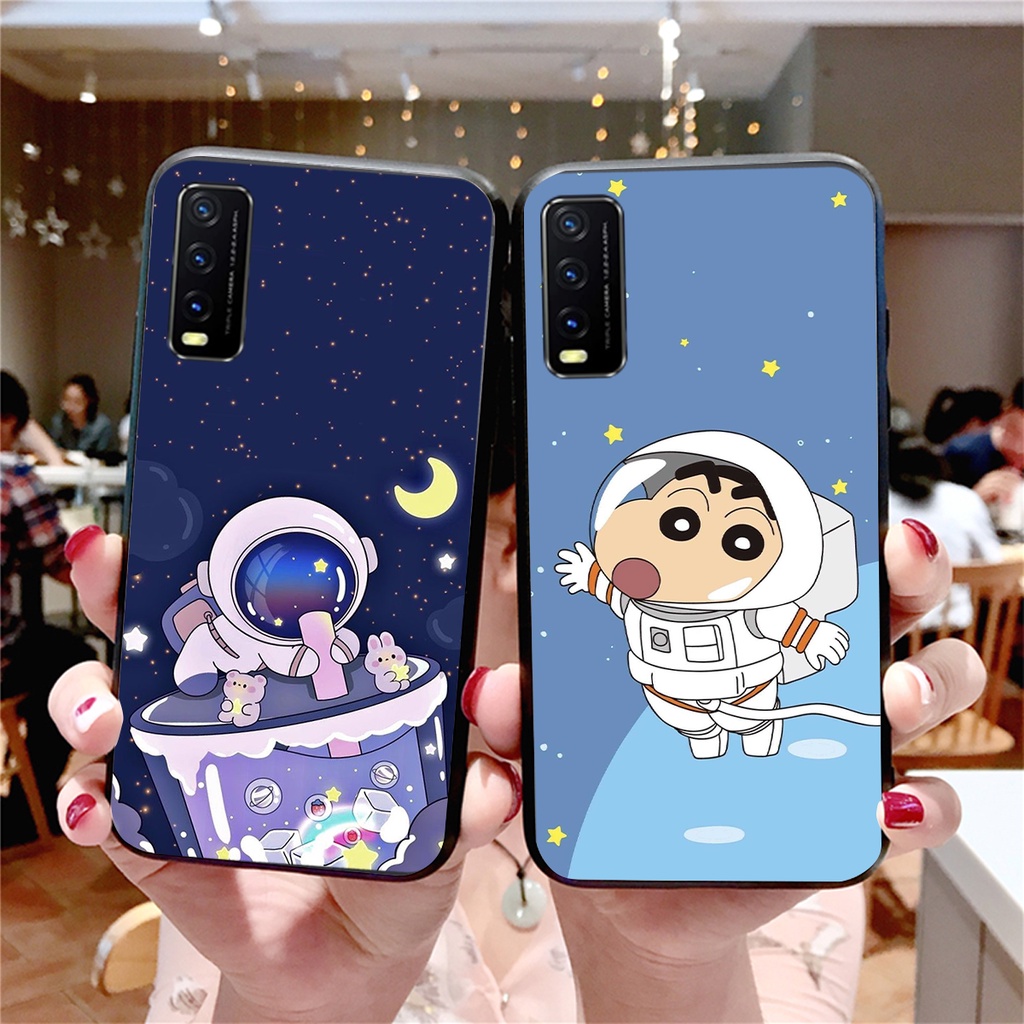 Ốp lưng Vivo Y12S - Vivo Y20 - Vivo Y20S - Vivo Y51 2020 - Vivo V20 mẫu  vũ trụ cute đáng yêu, ốp phi hành gia