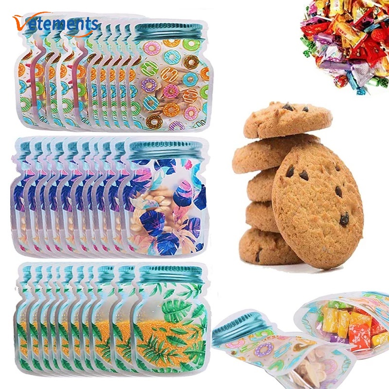 Túi Zip Nhựa PE In Họa Tiết Hoạt Hình 3 Kiểu Chống Ẩm/Ẩm Có Thể Tái Sử Dụng