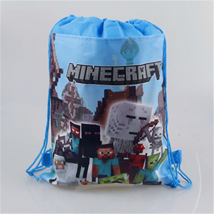 Balo dây rút 36cm x 27cm in hình game Minecraft dùng đựng đồ bơi/ chơi thể thao/ đi bộ đường dài/ làm quà tặng