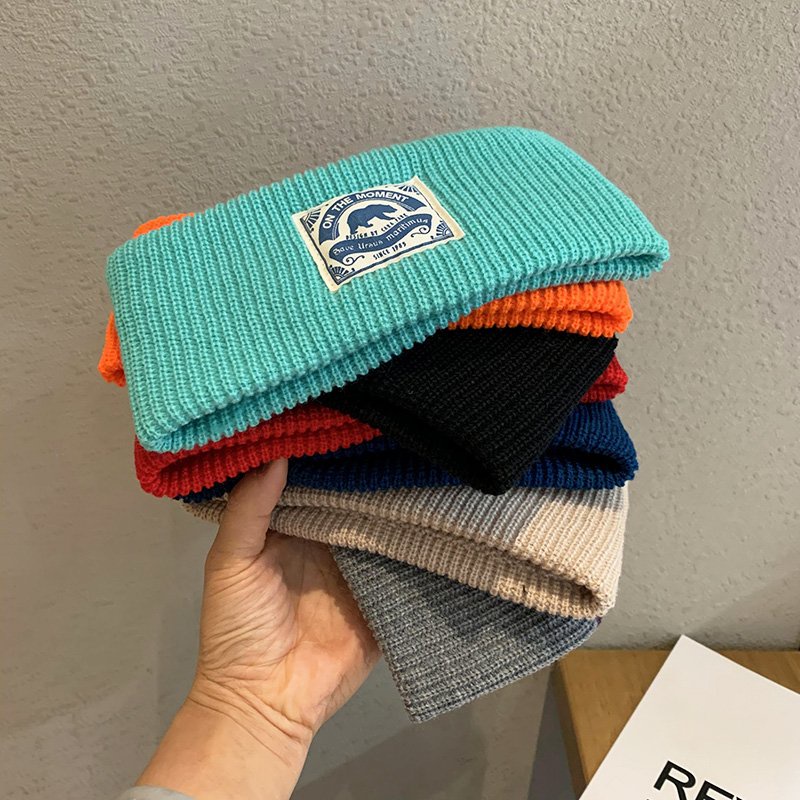 Mũ Len Nam Nữ Tag Vuông Phong Cách Nón Len Beanie Thời Trang Hàn Quốc Nhiều Màu Sắc Vinatge Chất Len Dày Siêu Ấm Áp