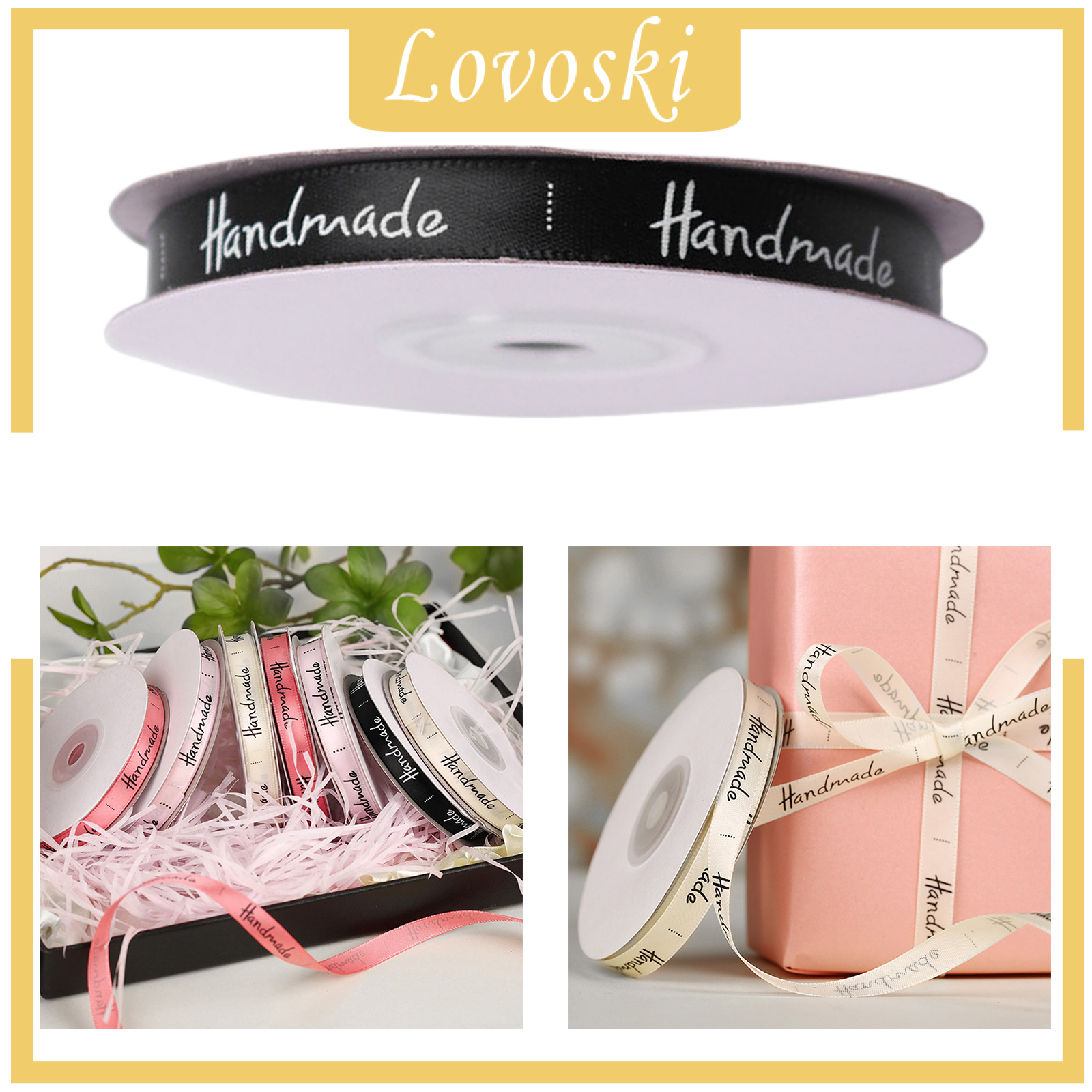 [LOVOSKI]0.4x25 yards Satin Ribbon Scrapbook Wedding Wrap Party Decor Gift Packing AU