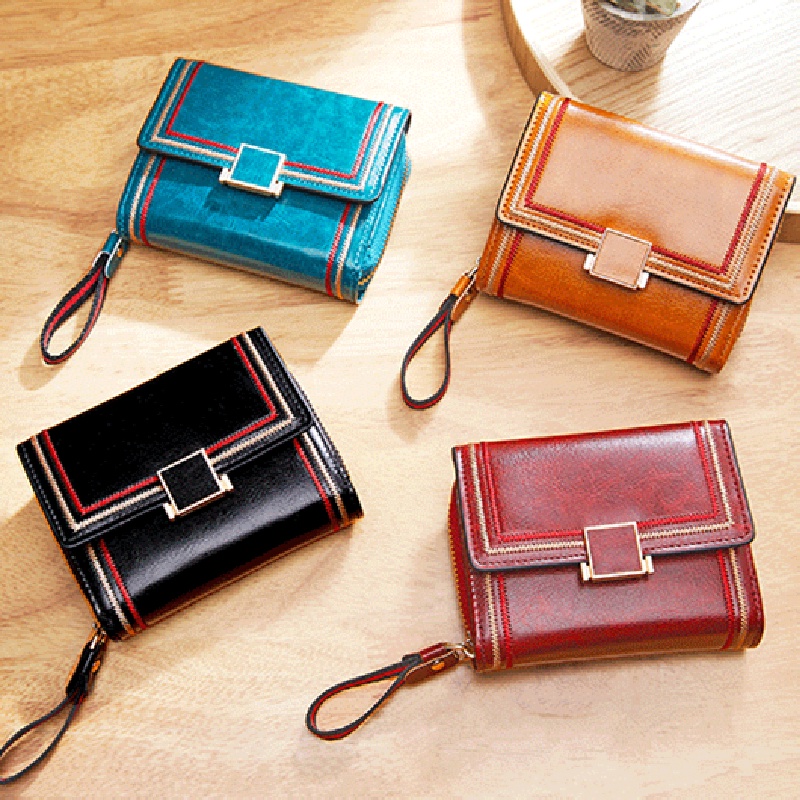 Ví Da Sáp Dầu Phong Cách Vintage Cho Nữ