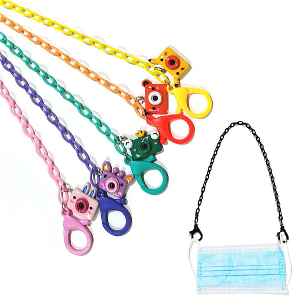 58cm Candy Color Acrylic Fashion Women Children Face Shield Chain Glasses Chain Anti-lost Lanyard Chain Jewelry