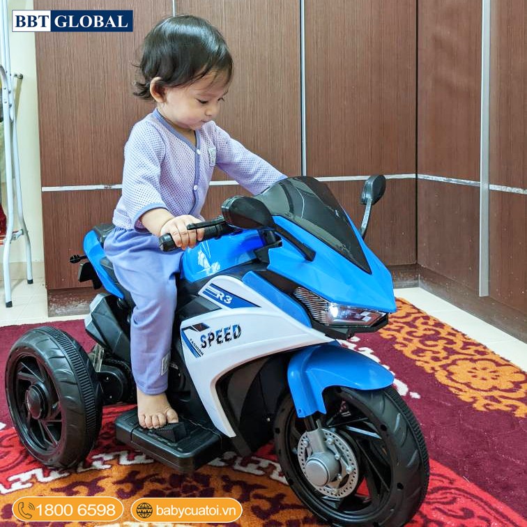 Xe máy điện trẻ em phân khối lớn B-M-W 2 màu BBT Global BBT-1100