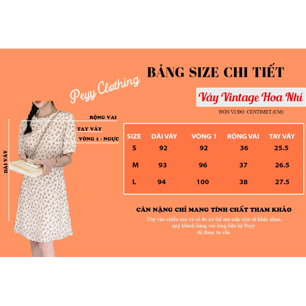 Váy vintage hoa nhí tiểu thư phong cách ulzzang Hàn Quốc V90 - Peyy | BigBuy360 - bigbuy360.vn
