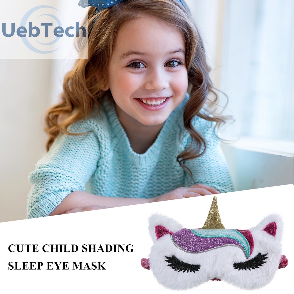 Vỏ bịt mắt ngủ bằng lông nhung kiểu hoạt hình dễ thương xinh xắn cho bé gái