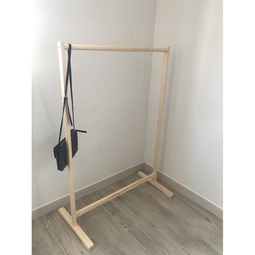 GIÁ TREO QUẦN ÁO THANH ĐƠN HÀN QUỐC 86 MÀU GỖ - SINGLE HANGER 86 NATURAL - NỘI THẤT SIÊU RẺ