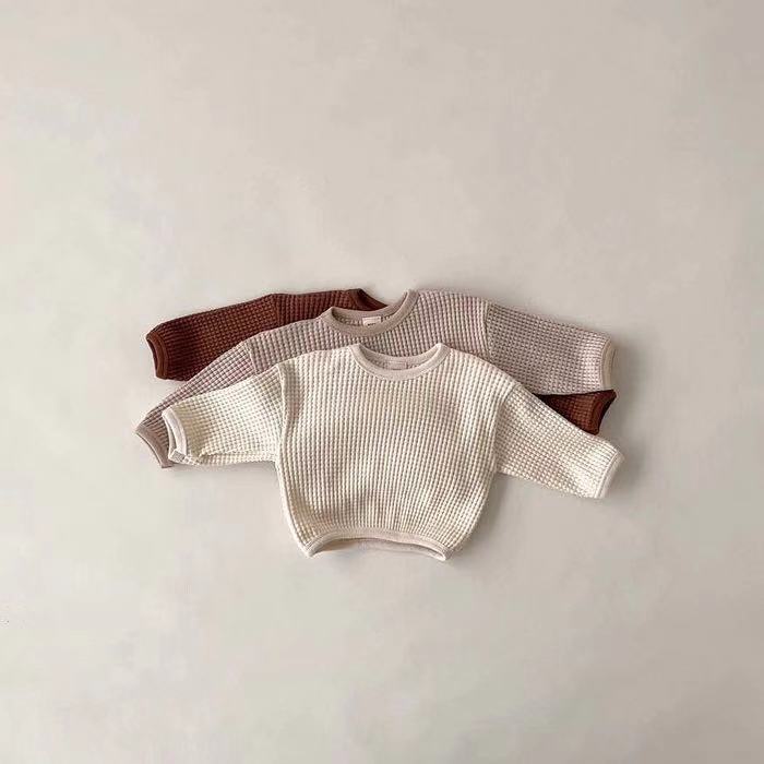 Áo sweater tay dài chất liệu dày dặn thời trang cho bé