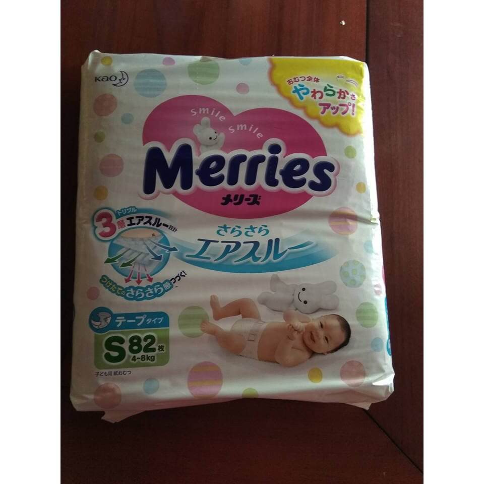 [NỘI ĐỊA NHẬT] bỉm merris cộng miếng NB90+6 S82+6 M64+4 đủ size