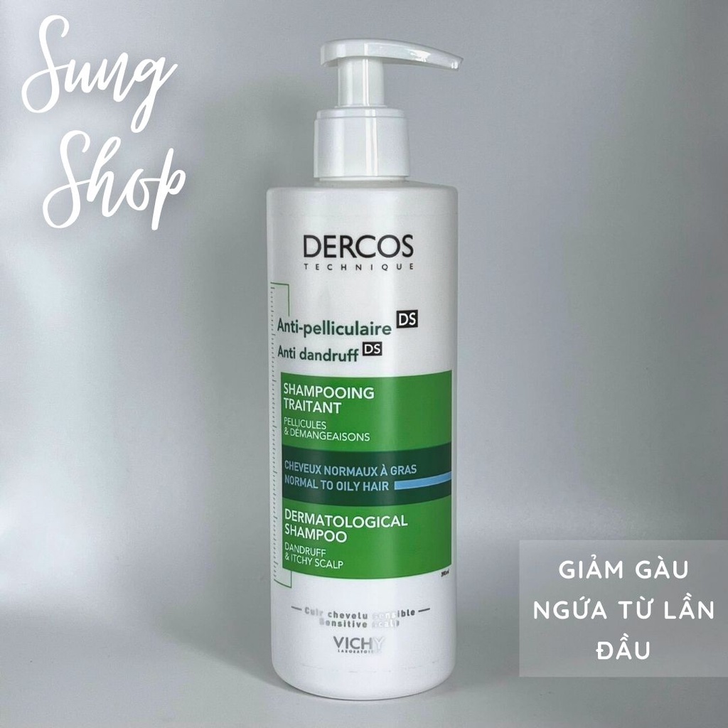 Dầu gội đầu Vichy Dercos cho da đầu gàu dầu nhờn