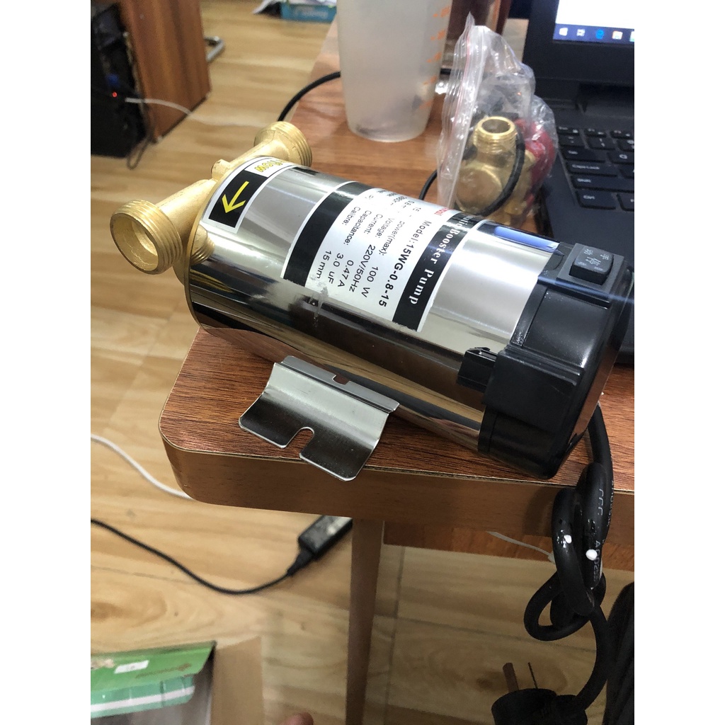 Bơm tăng áp lực máy giặt bình nóng lạnh - Máy bơm tăng áp mini 100w - bơm tăng áp