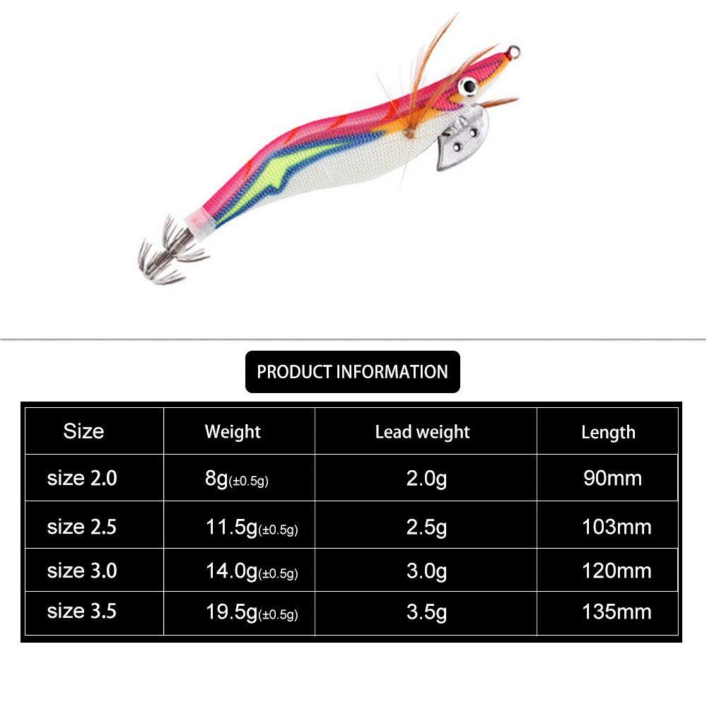 MUVAKO Mồi Câu Cá Hình Tôm Dạ Quang 2g 2.5g 3.0g 3.5g