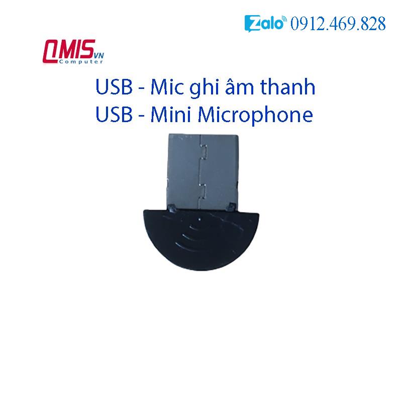Míc USB - Thiết bị ghi âm, thu âm thanh, mic ghi âm thanh cho laptop PC - USB plug & play - USB mini Microphone
