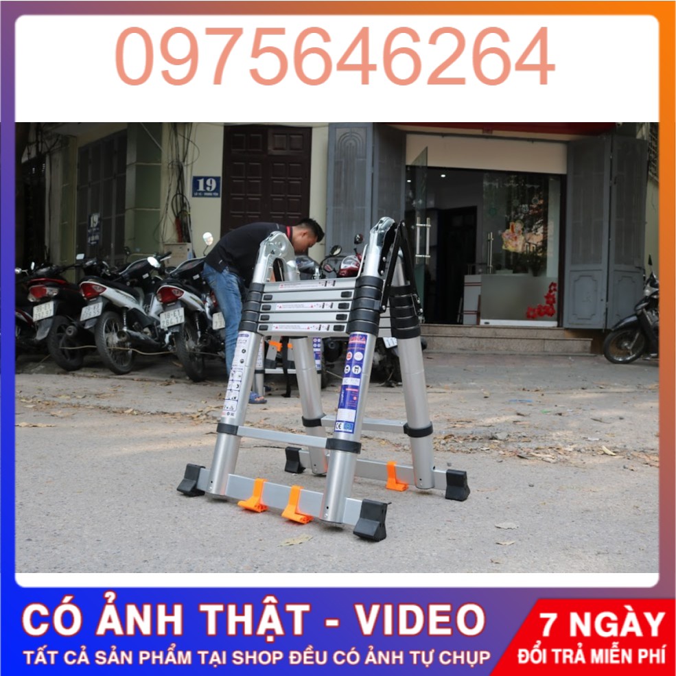Thang Nhôm Xếp Đôi Ameca 6 Bậc AMI-P380N 1.9m  Chính Hãng