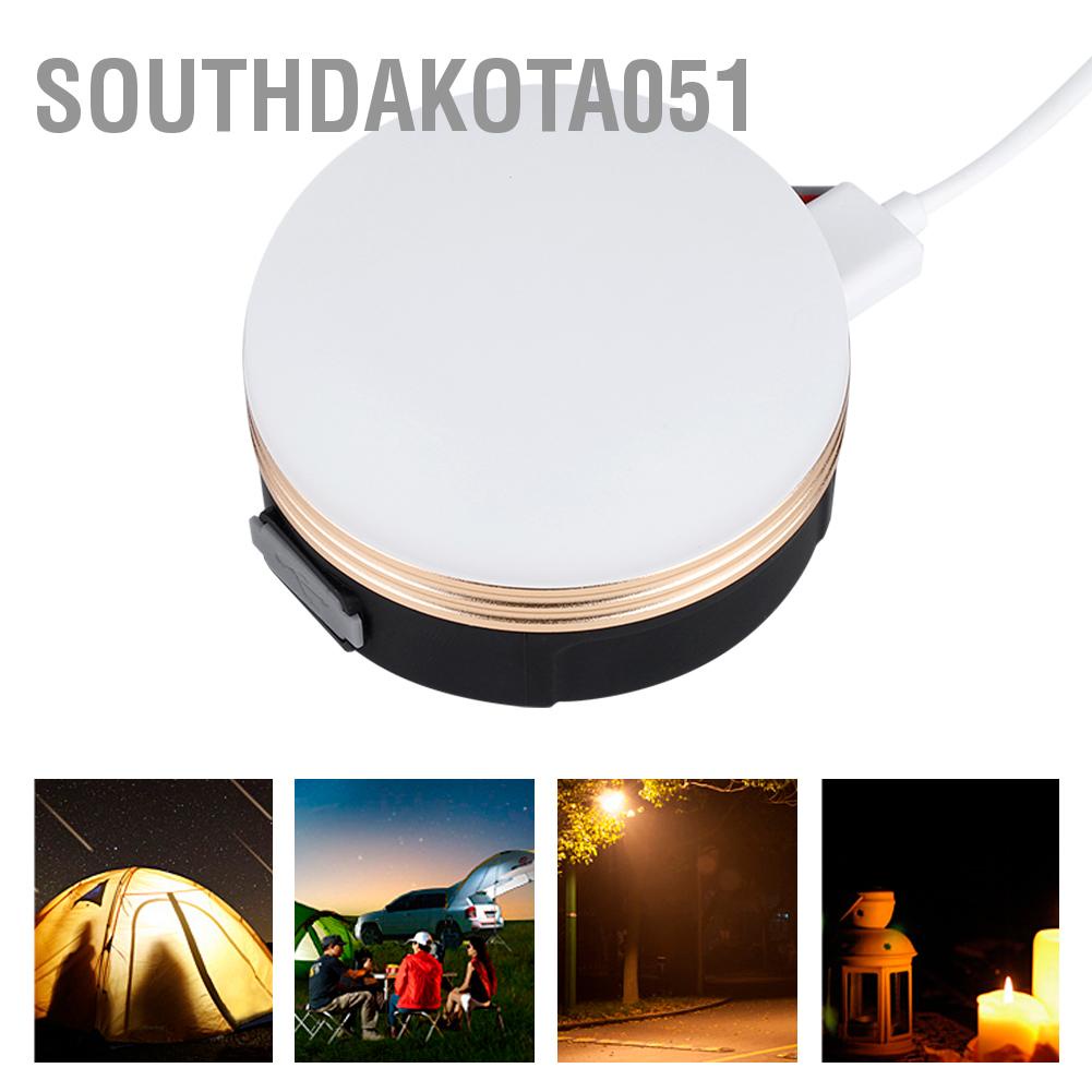 Southdakota051 Đèn LED ngoài trời chống thấm nước Mini có độ sáng cao treo cho lều cắm trại USB thể sạc lại