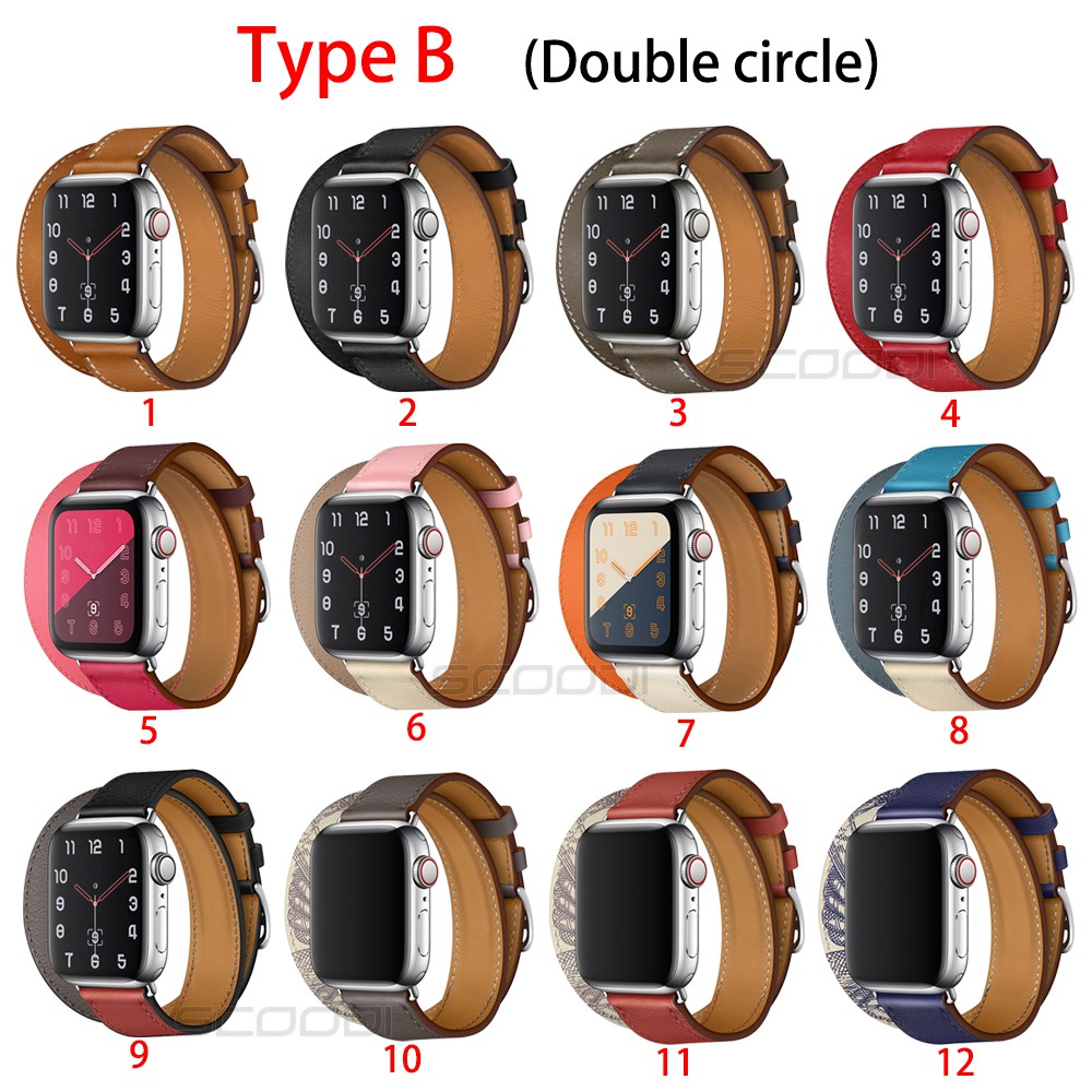 Dây đeo bằng da thật cho đồng hồ thông minh for Apple Watch Ultla Series 1 2 3 4 5 SE 6 7 8 38mm 42mm 40mm 44mm 41mm 45mm 49mm