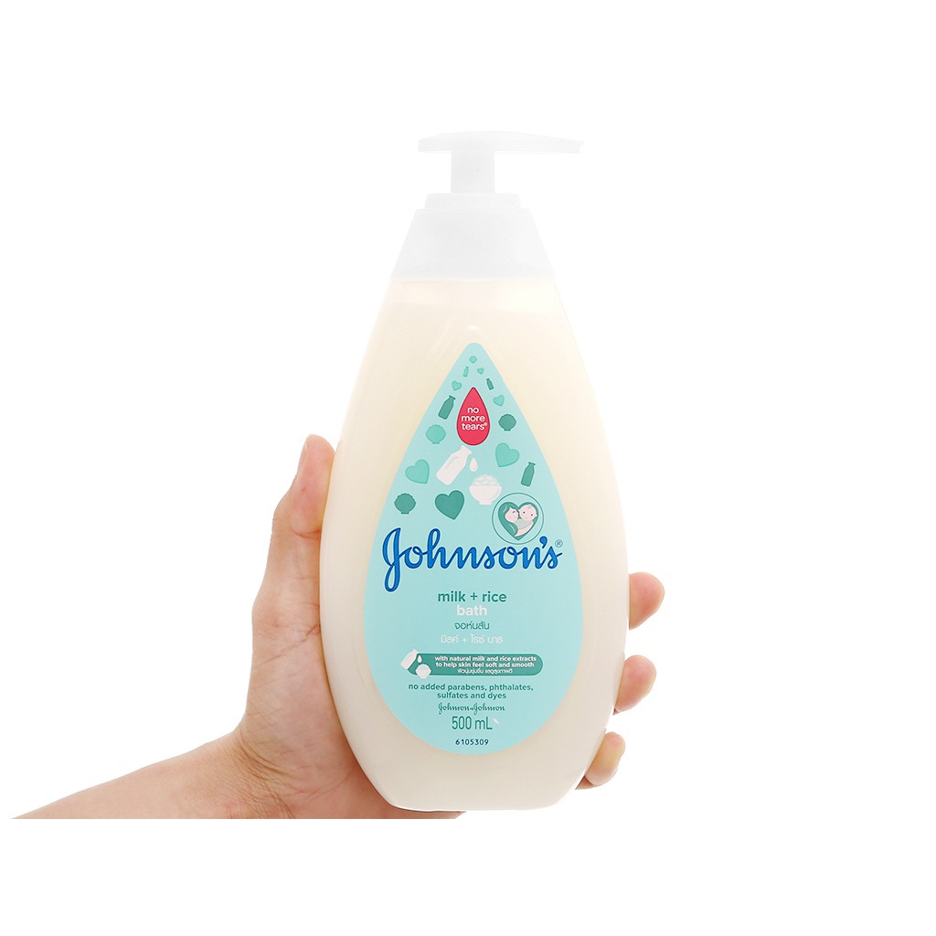 ✅ [ Mẫu mới 2022]  Sữa tắm Johnson's Baby Chứa Sữa Và Gạo 500ml