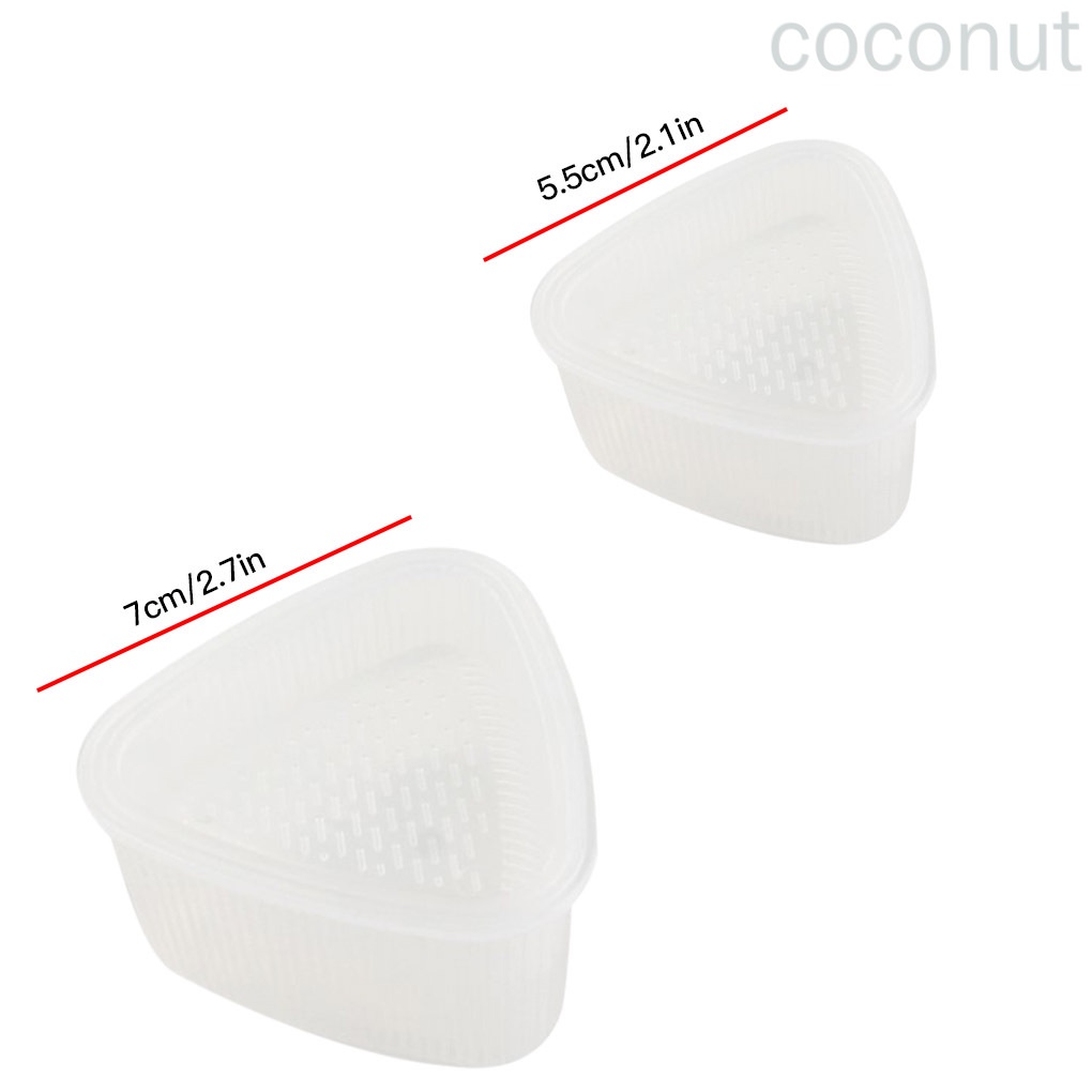 Set 2 Khuôn Làm Cơm Cuộn Hình Tam Giác Bằng Nhựa Pp Chống Dính Tiện Dụng