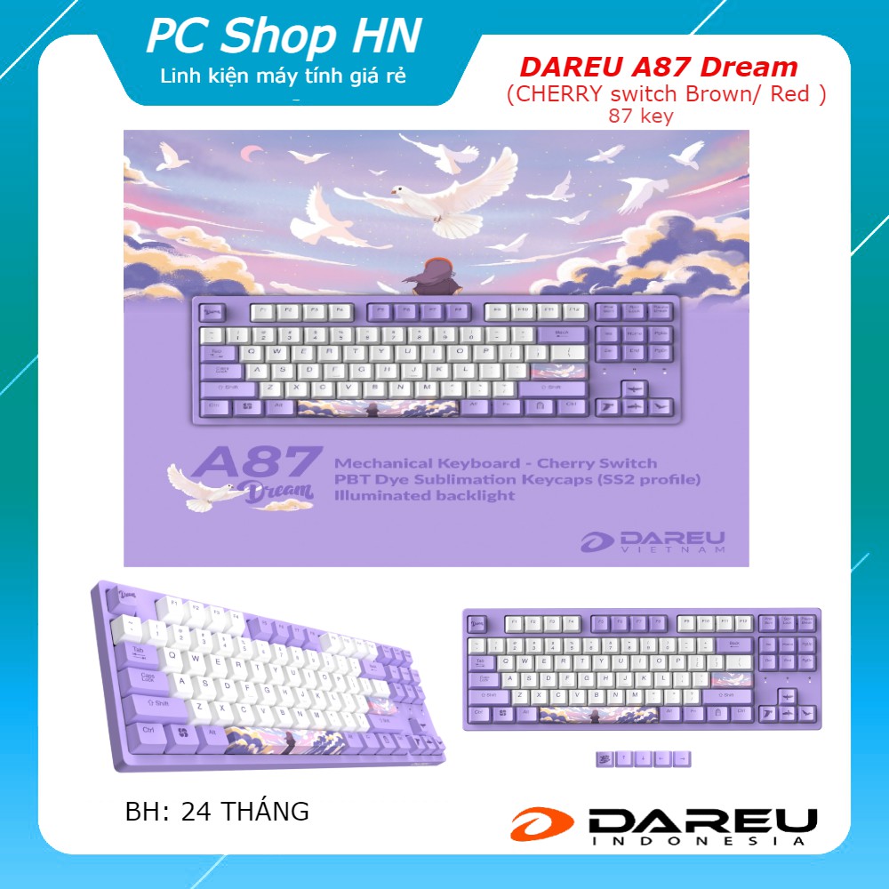 Bàn phím cơ DAREU A87 DREAM