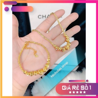 Set dây chuyền và lắc tay nữ xi mạ 24k cao cấp bộ phụ kiện nữ cao cấp