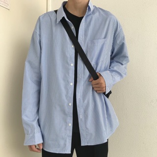 Áo sơ mi xanh (kẻ nhỏ)