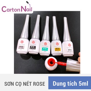 Lẻ 1 chai sơn cọ nét hoa hồng ROSE vẽ line, họa tiết vấn đá