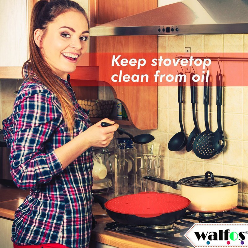 Nắp đậy chảo WALFOS bằng chất liệu silicon 4 màu sắc tùy chọn