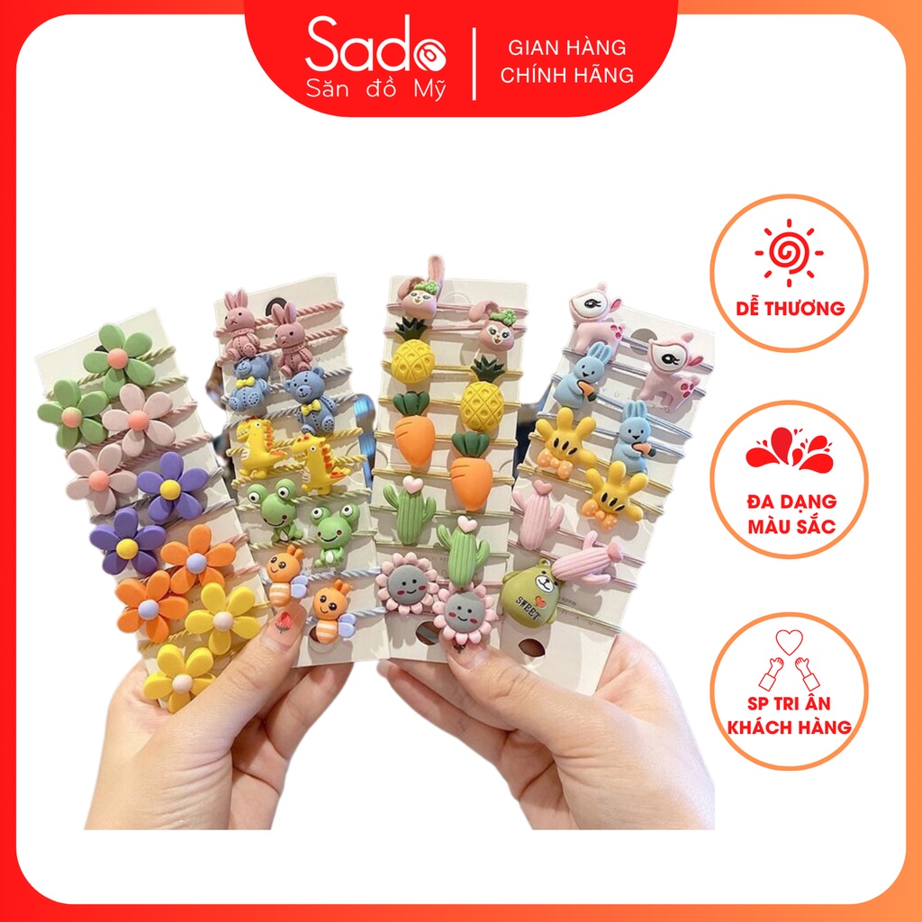 Dây Buộc Tóc Nữ Dễ Thương Đa Dạng Mẫu Mã Màu Sắc Bắt Mắt