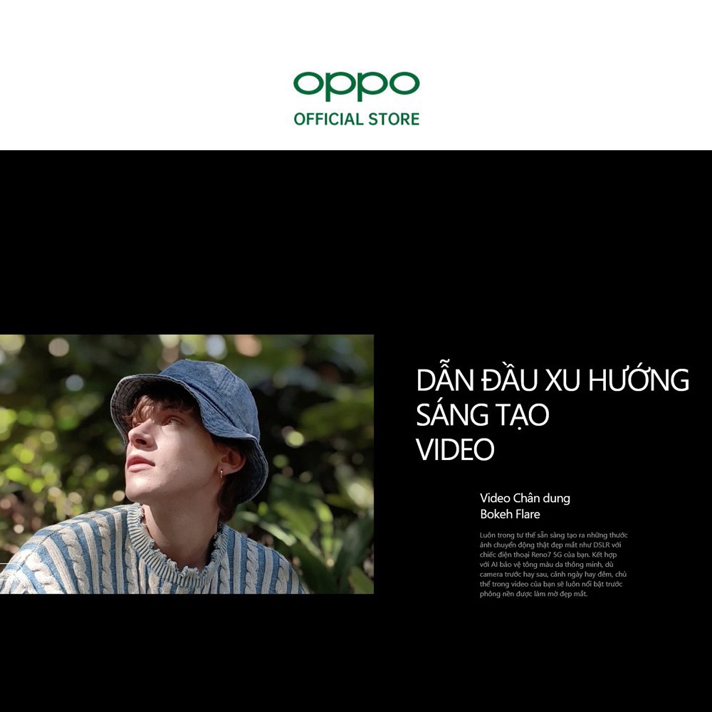 [Mã ELCN7 giảm 7% đơn 2TR] Điện Thoại OPPO RENO7 5G (8GB/256GB) - Hàng Chính Hãng