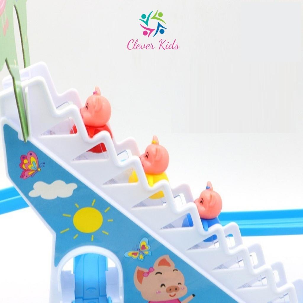 Heo Peppa Leo Cầu Thang cực vui nhộn cho bé có âm thanh ánh sáng